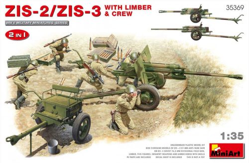 Miniart 1:35 ZIS-2/ZIS-3 With LIMBER & CREW. 2 IN 1