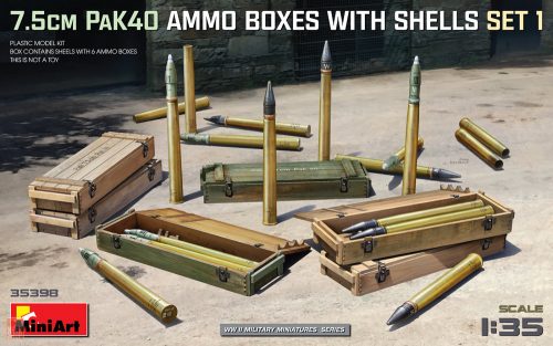 Miniart 1:35 7.5cm PaK40 Ammo Boxes w/Shells Set 1