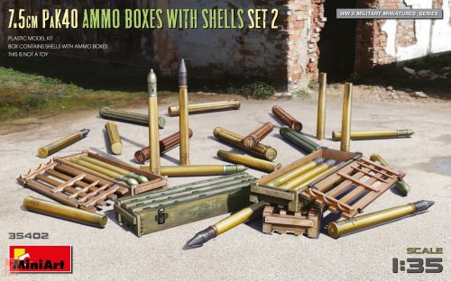 Miniart 1:35 7.5cm PaK40 Ammo Boxes w/Shells Set 2