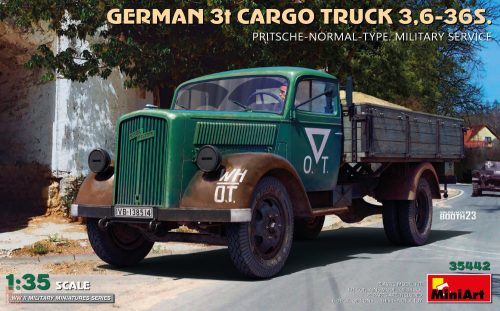 Miniart 1:35 German 3t Cargo Truck 3,6-36S. Pritsche-Normal-Type. Military Service