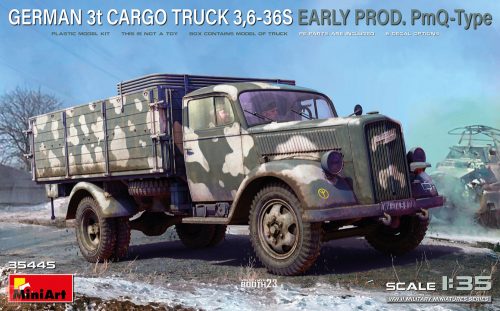 Miniart 1:35 German 3t Cargo Truck 3,6-36S Early Prod. PmQ-Type