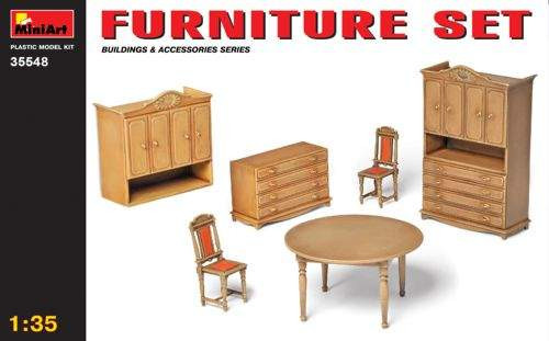 Miniart 1:35 Furniture Set (bútor elemek diorámákhoz)