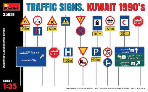 Miniart 1:35 Traffic Signs. Kuwait 1990's