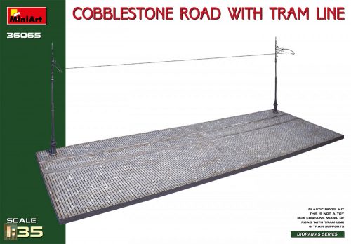 Miniart 1:35 Cobblestone Road w/Tram Line (Injection Mold)