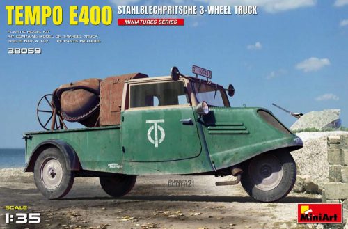 Miniart 1:35 Tempo E400 StahlblechPritsche 3-Wheel Truck