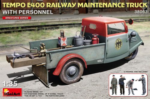 Miniart 1:35 Tempo E400  Railway Maintenance Truck with Personnel