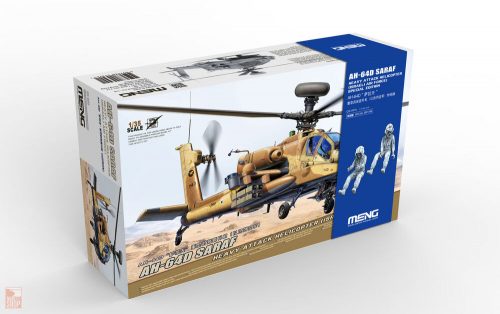 Meng Model QS005 1:35 AH-64D Saraf Heavy Attack Helicopter (Israeli Air Force) Special Edition (incl. Two Resin figures)