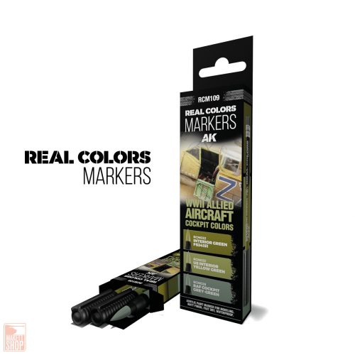 Real Colors Markers Rcm109 Wwii Allied Aircraft Cockpit Colors - Set 3 Real Colors Markers