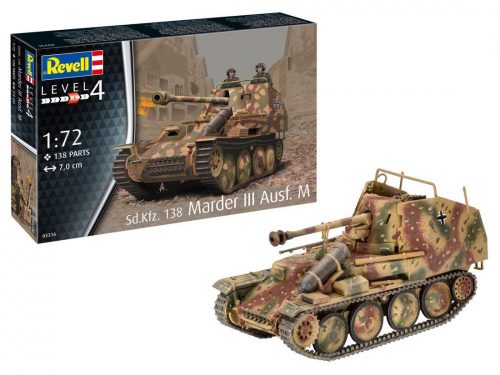 Revell 1:72 Sd.Kfz.138 Ausf.M Marder III harcjármű makett