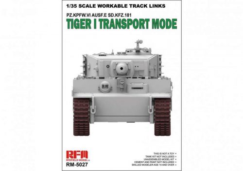 Ryefield model 1:35 Workable Track Links Tiger I Transport Mode