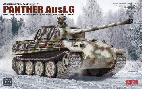 Ryefield model RM5112 1:35 Sd.Kfz.171 Panther G w/Night Sights and Air Defense Armor & Steel Wheel