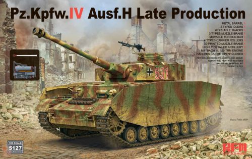 Ryefield model 5127 1:35 Pz.Kpfw.IV Ausf.H Late Production w/workabel tracks