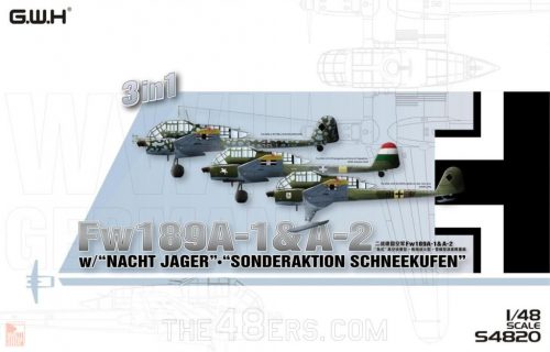 Great Wall Hobby S4820 1:48 WWII German Fw 189A1 &A2 w/"Nacht Jager" & "Sonderaktion Schneekufen" 3 in 1