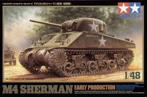 Tamiya 1:48 M4 Sherman early production harcjármű makett