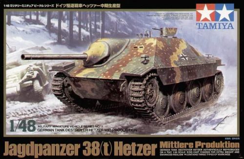 Tamiya 1:48 Hetzer Mid Production harcjármű makett