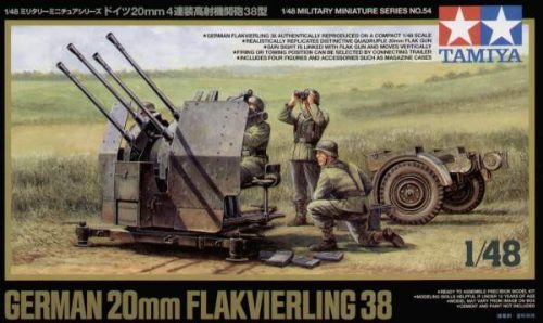 Tamiya 1:48 German 20mm flak 38 harcjármű makett