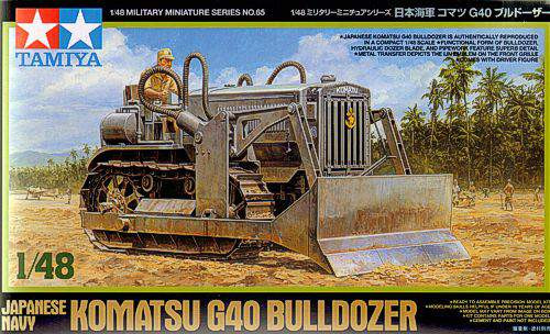 Tamiya 1:48 Japanese Nay Komatsu G40 Bulldozer harcjármű makett