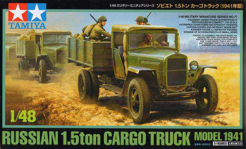 Tamiya 1:48 Russian 1.5t Truck 1941 harcjármű makett