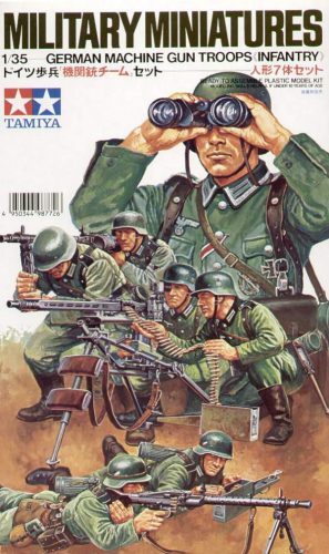 Tamiya 1:35 7 x German Machine Gun Troops (WWII) figura makett