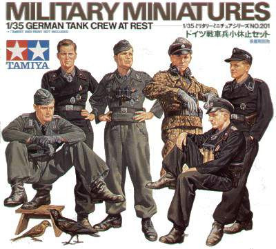 Tamiya 1:35 German (WWII) Tank Crew at rest figura makett