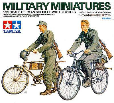 Tamiya 1:35 German Bicycles figura makett