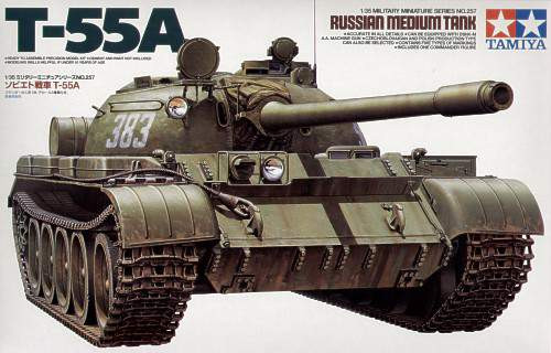 Tamiya 1:35 Soviet T-55A Soviet Medium Tank harcjármű makett