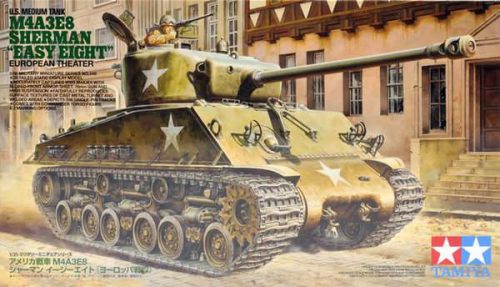 Tamiya 1:35 M4A3E8 Sherman Easy Eight Euro Theater harcjármű makett