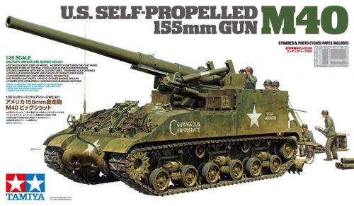 Tamiya 1:35 155mm Gun M40 U.S. Self-Propelled harcjármű makett