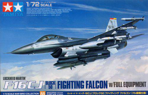 Tamiya 1:72 Lockheed Martin F-16CJ [Block 50] Fighting Falcon (Full Equipment)