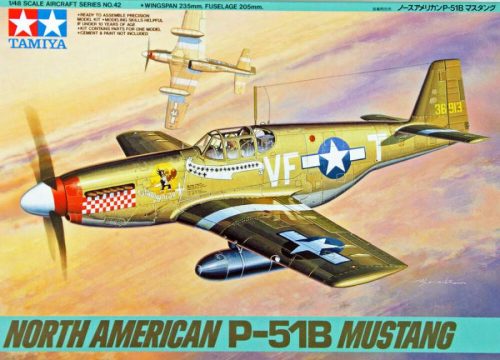 Tamiya 1:48 North-American P-51B Mustang repülő makett