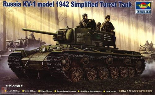 Trumpeter 1:35 Russischer Panzer KV-1, 1942 Einfacher Turm