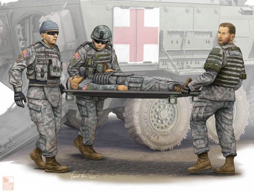 Trumpeter 1:35 Modern U.S. Army-Stretcher AmbulanceTeam