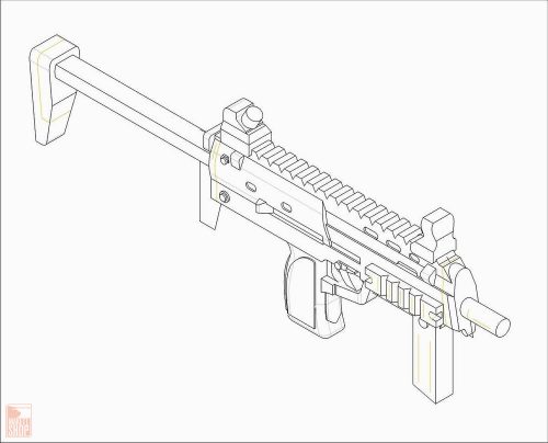 Trumpeter 1:35 German Firearms Selection-MP7 (6 guns)