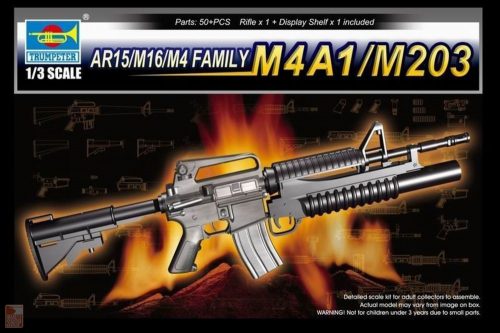 Trumpeter 1:3 AR15/M16/M4 Family-M4A1/M203