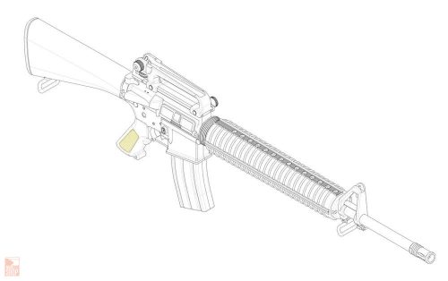 Trumpeter 1:3 AR15/M16/M4 FAMILY-M16A3