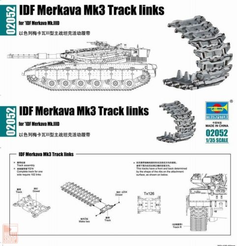 Trumpeter 1:35 IDF Merkava Mk3 Track links