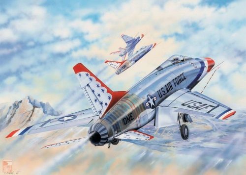 Trumpeter 1:32 F-100D in Thunderbirds livery