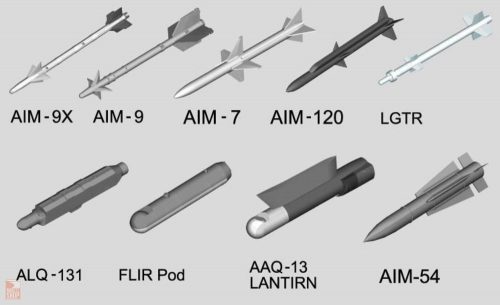 Trumpeter 1:32 US aircraft weapon-Air-to-Air Missile