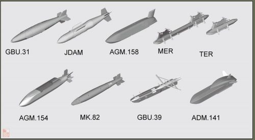 Trumpeter 1:32 US aircraft weapons - Guided Bombs