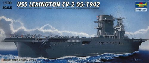 Trumpeter 1:700 USS Lexington CV-2 05/1942 mit Flugzeugen und Wasserfläche!!!!