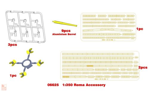 Trumpeter 1:350 Italian Navy Battleship RN Roma Acces.