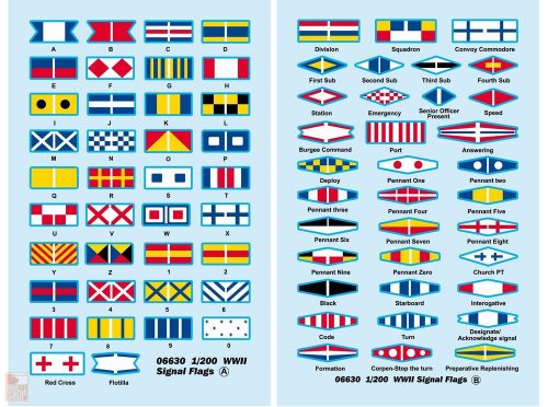 Trumpeter 1:200 WWII Signal Flags