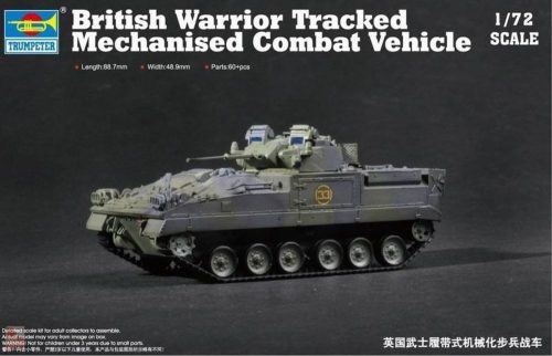 Trumpeter 1:72 British Warrior Tracked Mechanized Vehic