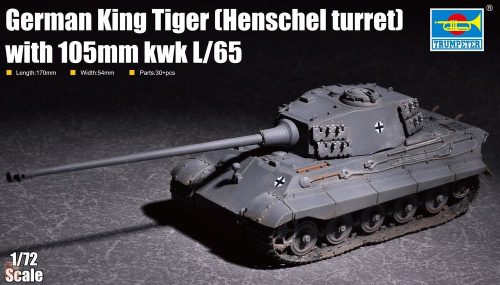 Trumpeter 1:72 German King Tiger(Henschel turret) with 105mm kWh L/65