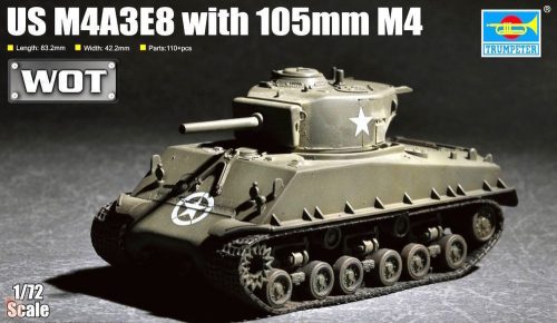 Trumpeter 1:72 US M4A3E8 with 105mm M4