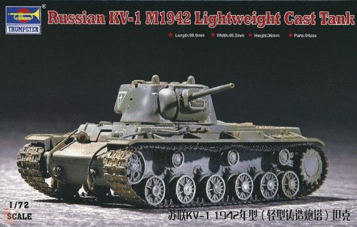 Trumpeter 1:72 Russian KV-1 M1942 Lightweight Cast Tank