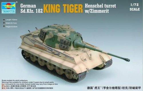 Trumpeter 1:72 King Tiger Henschel Turret w/Zimmerit