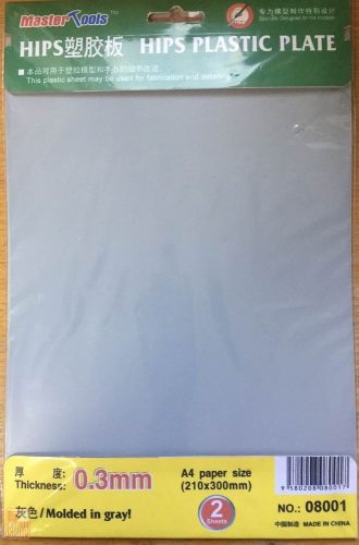 Master Tools  HIPS 0,3mm plastic sheet(210mmx300mmx2pc