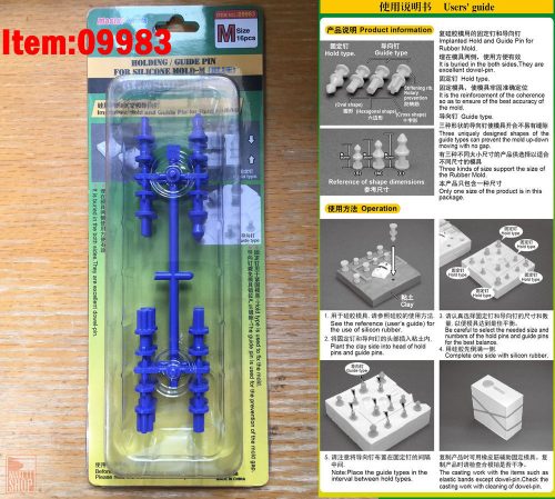 Master Tools  Holding/Guide pin for silicone mould-M (Blue)