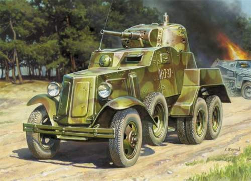 Zvezda 1:35 Soviet Armored Car BA-10 3617 harcjármű makett